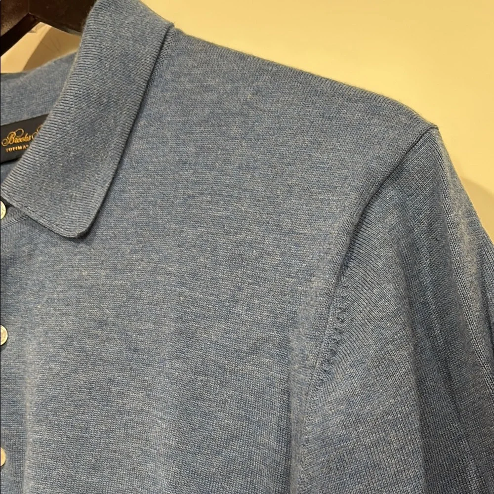 Brooks Brothers Blue Polo Supima Cotton Shirt - Picture 5 of 6